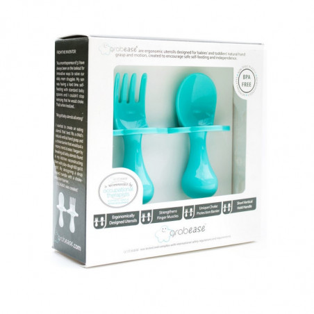 Couverts ergonomiques GRABEASE Turquoise