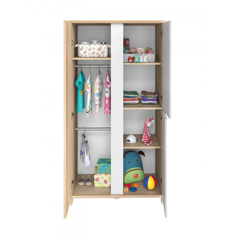 Armoire 3 portes Sacha GALIPETTE Chêne du bocage
