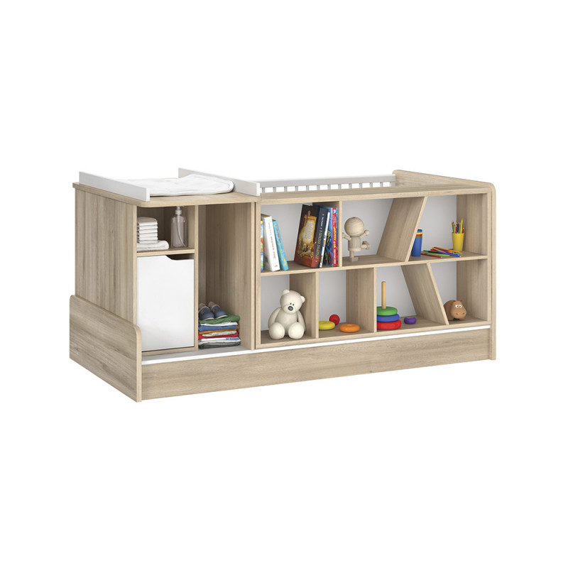 Lit chambre transformable 70x140 Sacha GALIPETTE Chêne du bocage