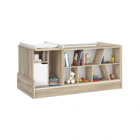 Lit chambre transformable 70x140 Sacha GALIPETTE Chêne du bocage