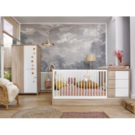 Lit chambre transformable 70x140 Sacha GALIPETTE Chêne du bocage