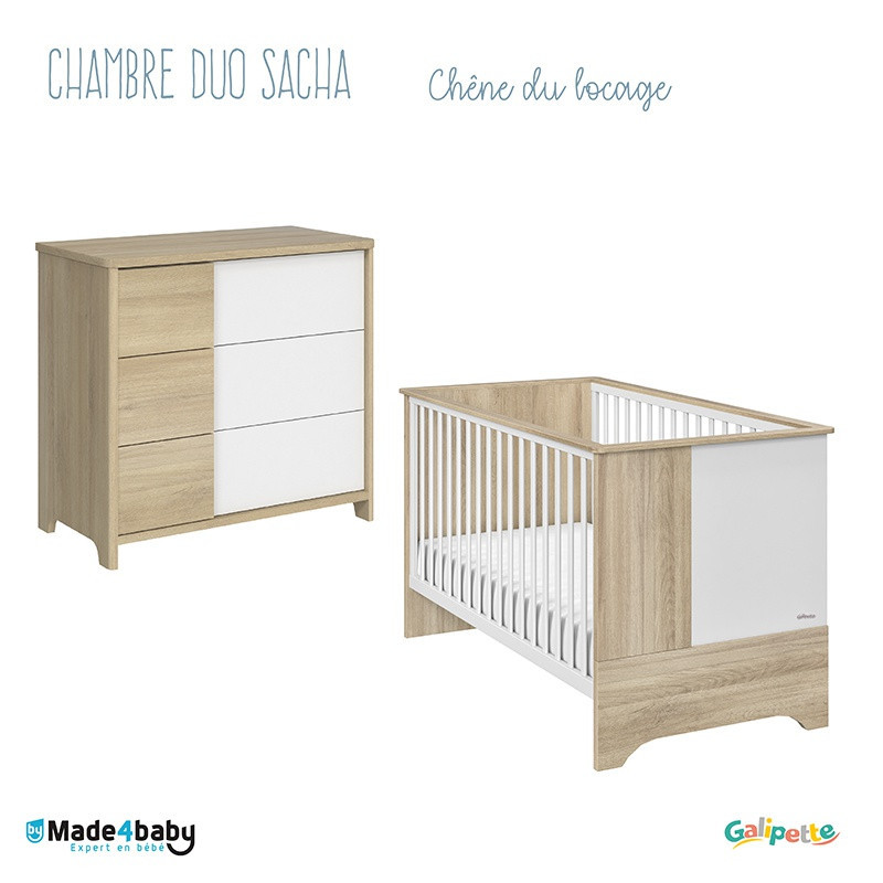 Chambre duo Sacha GALIPETTE Chêne du bocage