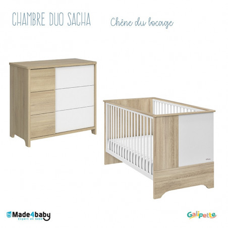 Chambre duo Sacha GALIPETTE Chêne du bocage