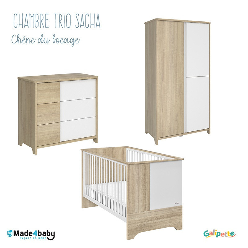 Chambre trio Sacha GALIPETTE Chêne du bocage