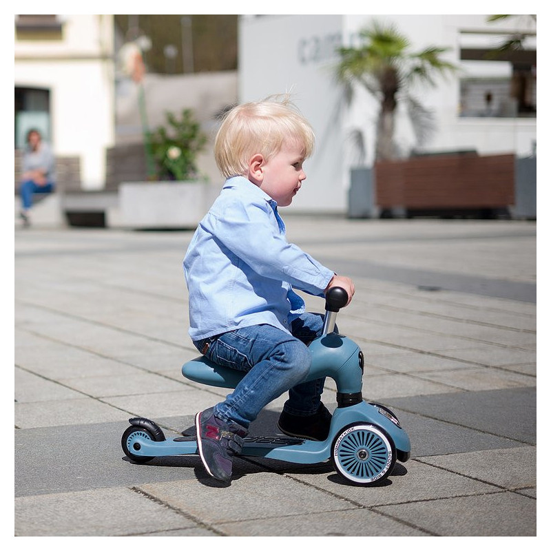 Porteur-trottinette Highwaykick 1 SCOOT AND RIDE Bleu acier