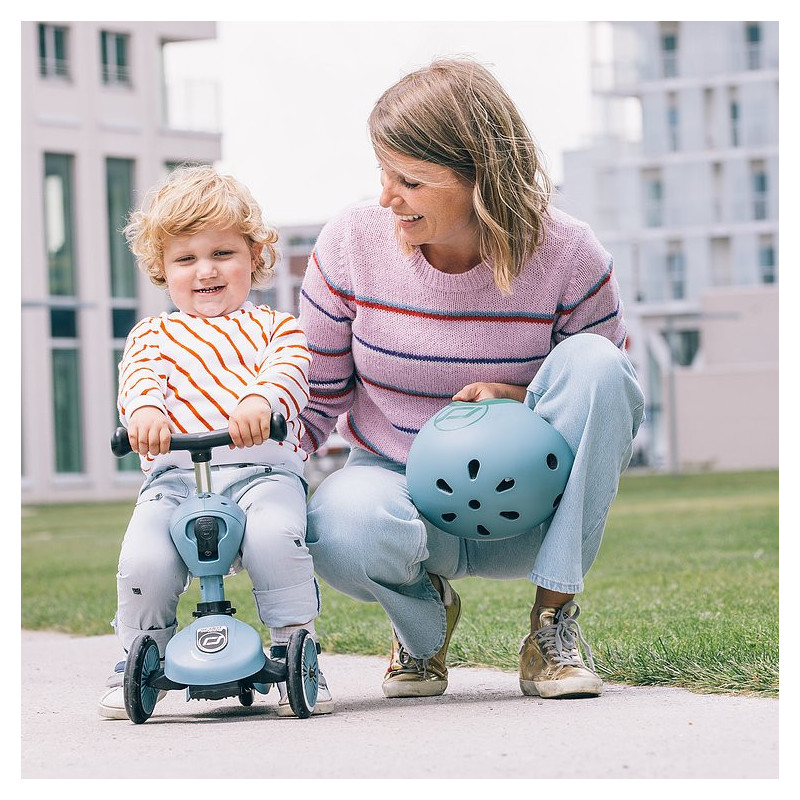 Casque S SCOOT AND RIDE Bleu acier