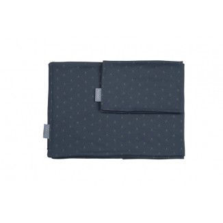 Housse de couette + taie pour lit PERICLES Steel gold