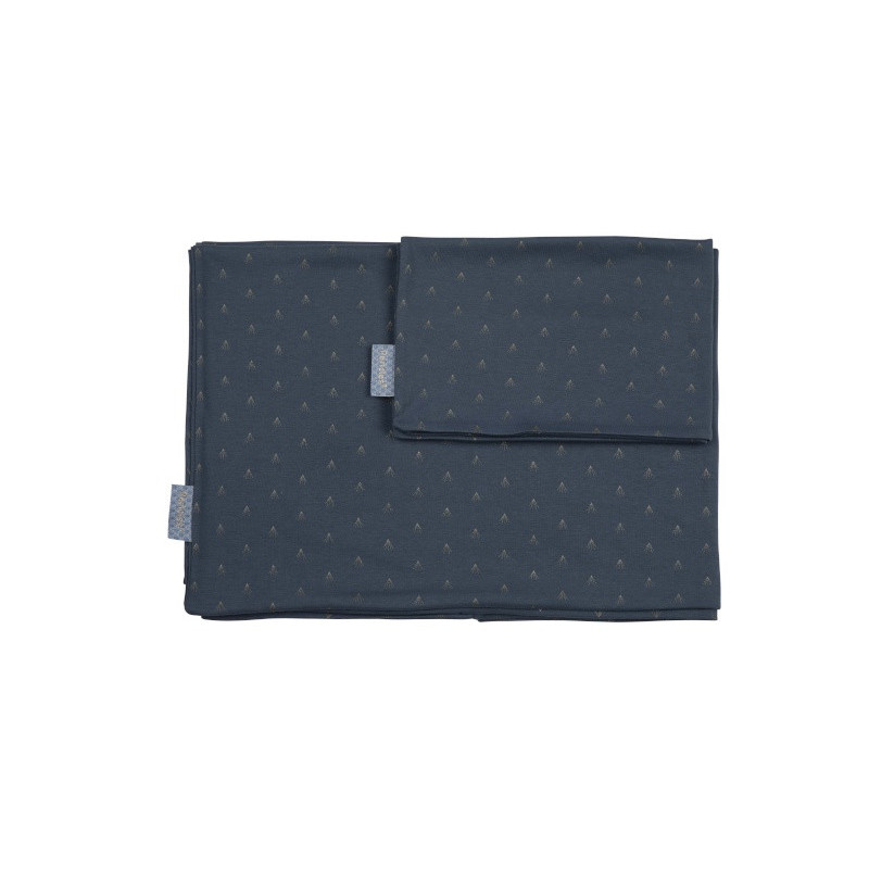 Housse de couette + taie pour lit PERICLES Steel gold