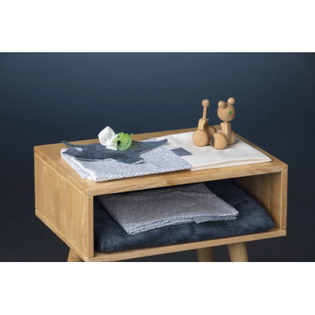 Parure de berceau drap+taie PERICLES Steel gold