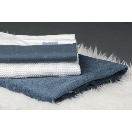 Parure de berceau drap+taie PERICLES Steel gold