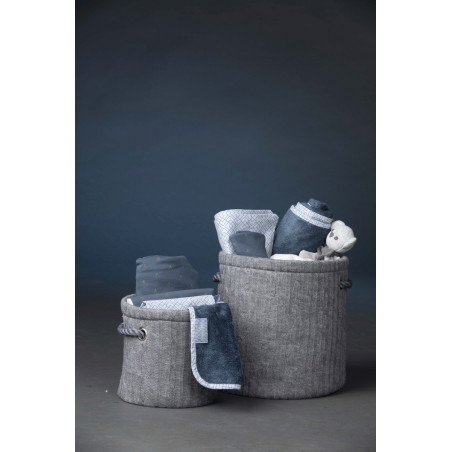 Parure de berceau drap+taie PERICLES Steel gold