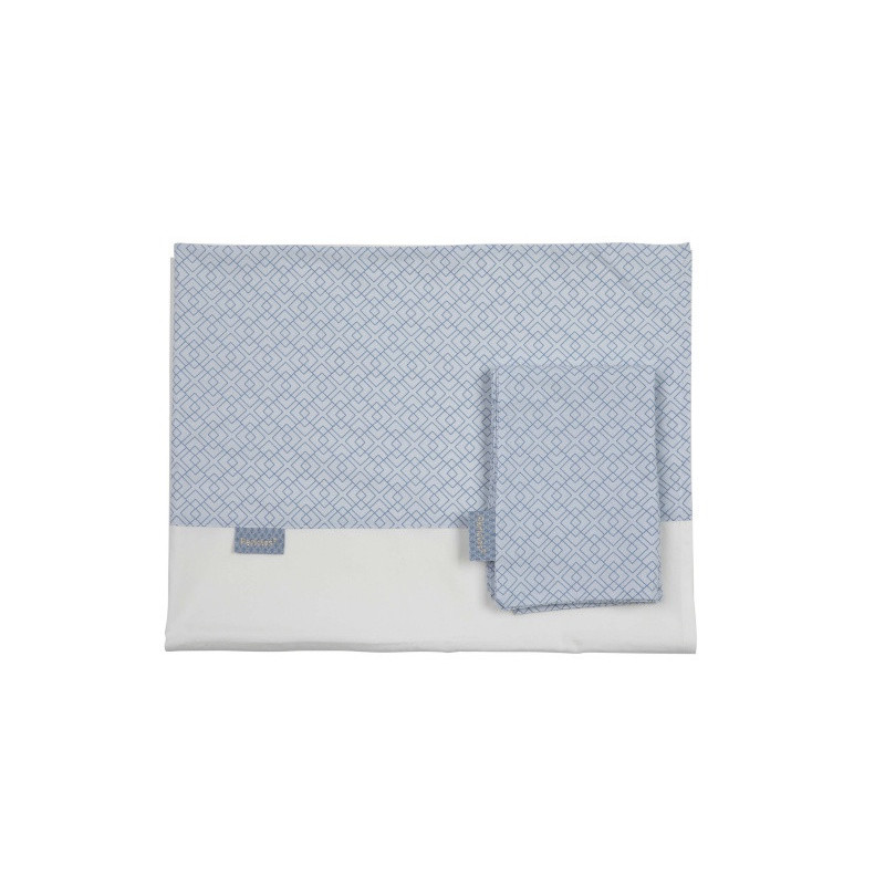 Parure de lit drap+taie PERICLES Steel allover