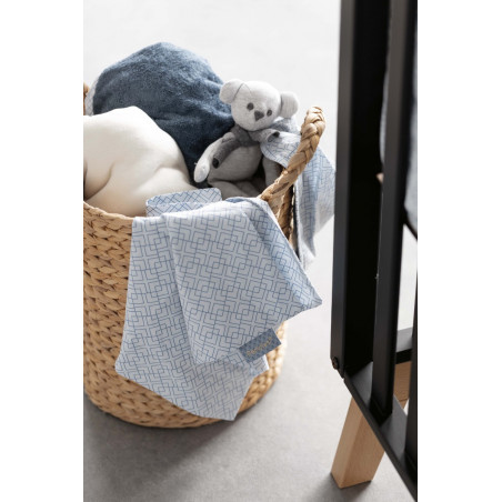 Housse de couette berceau PERICLES Steel allover