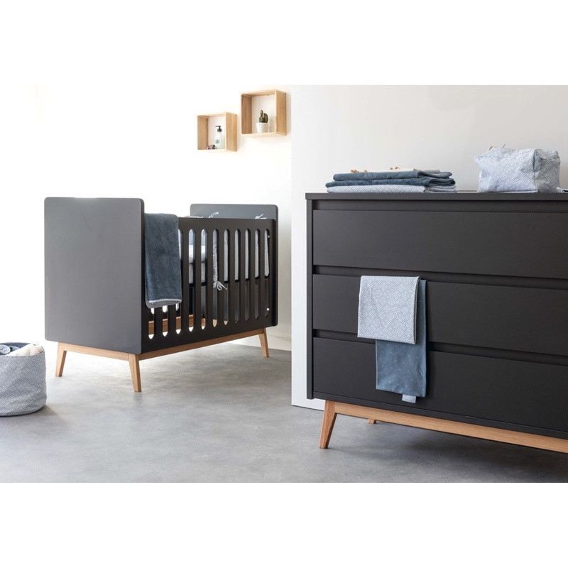 Housse de couette berceau PERICLES Steel allover