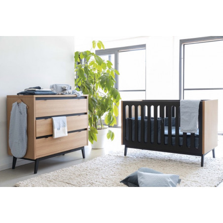 Housse de couette berceau PERICLES Steel allover