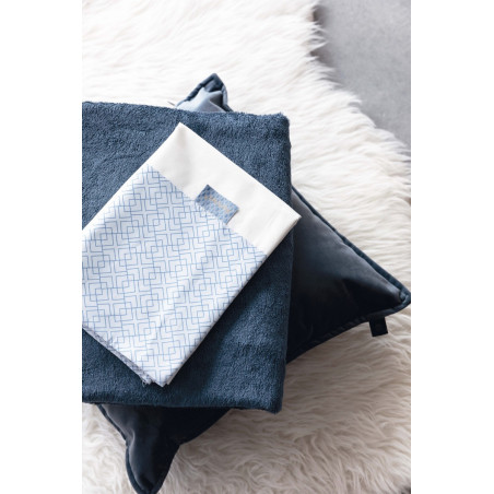Parure de berceau drap+taie PERICLES Steel allover
