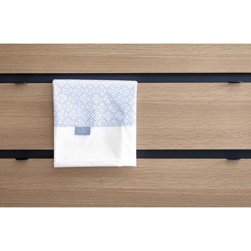 Parure de berceau drap+taie PERICLES Steel allover