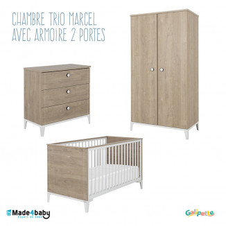 Chambre trio avec armoire 2 portes GALIPETTE Marcel