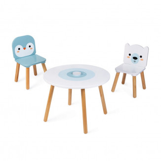 Ensemble table + 2 chaises pour enfant JANOD Banquise