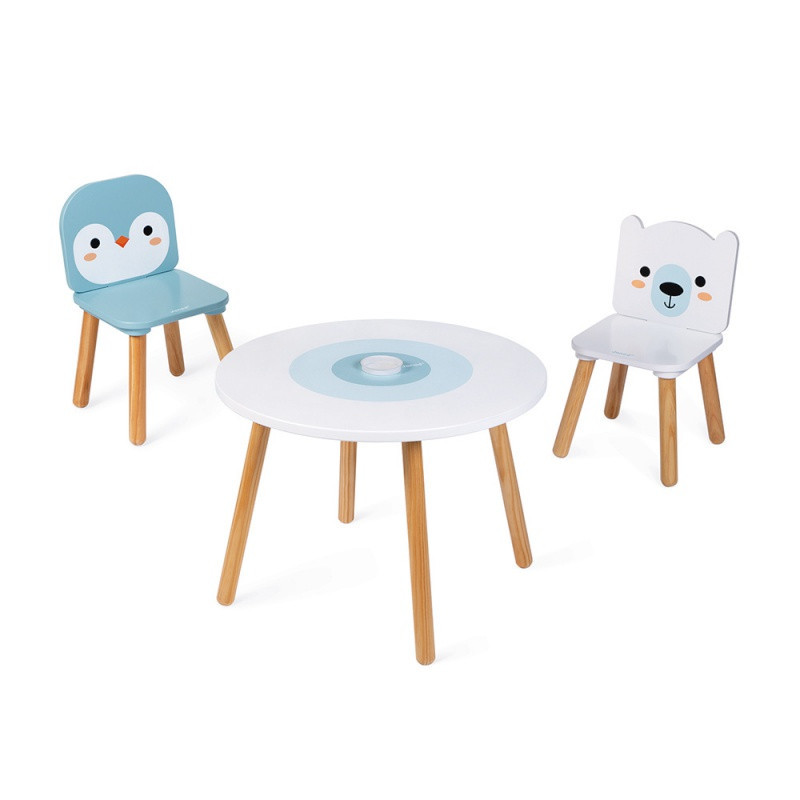Ensemble table + 2 chaises pour enfant JANOD Banquise