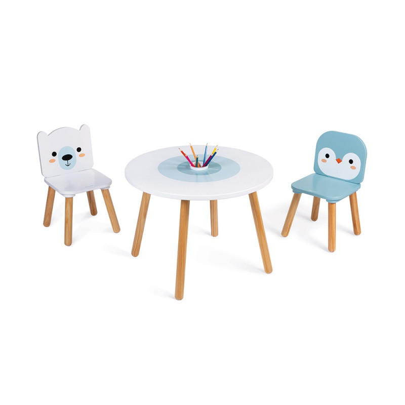 Ensemble table + 2 chaises pour enfant JANOD Banquise