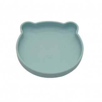 Assiette silicone à ventouse Ourson BO JUNGLE Bleu