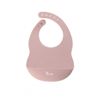 Bavoir en silicone BO JUNGLE Rose