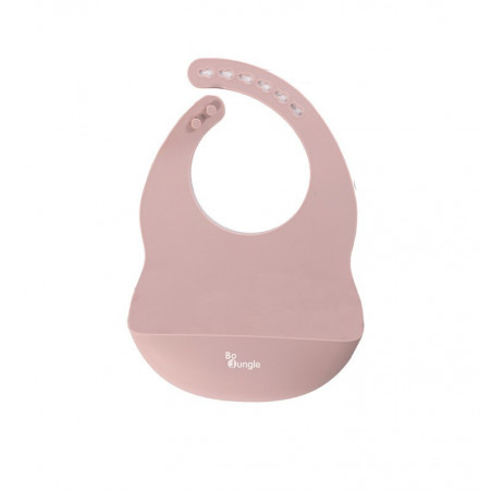 Bavoir en silicone BO JUNGLE Rose