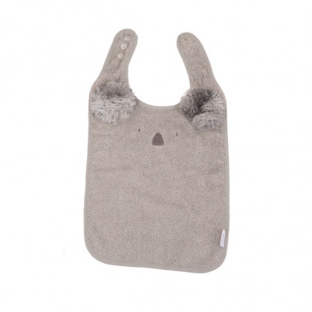 Bavoir en éponge de coton bio Koala BO JUNGLE Gris