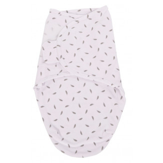 Couverture d'emmaillotage 0-4 mois BO JUNGLE Plumes grises