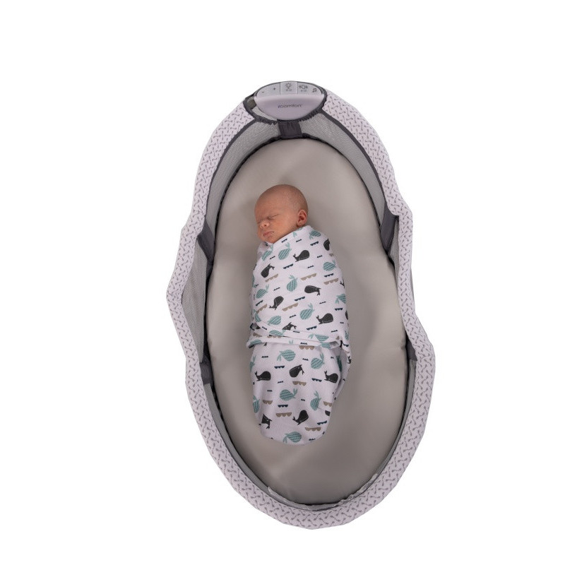 Couverture d'emmaillotage 0-4 mois BO JUNGLE Baleines bleues