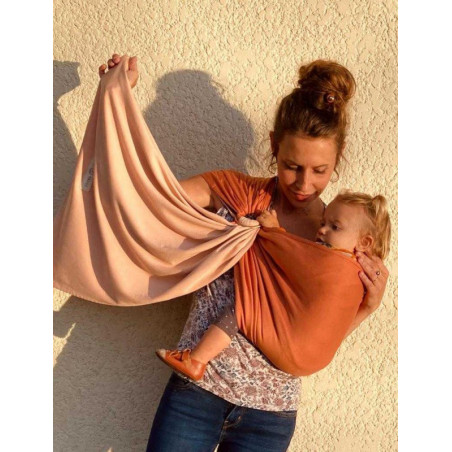 Petite écharpe sans nœud LOVE RADIUS Nude/caramel