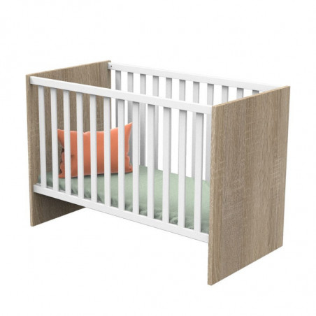 Lit bébé 60x120 Nova SAUTHON Blanc lin