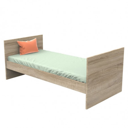 Lit 70x140 évolutif 90/140 x200 Nova SAUTHON Gris volcan