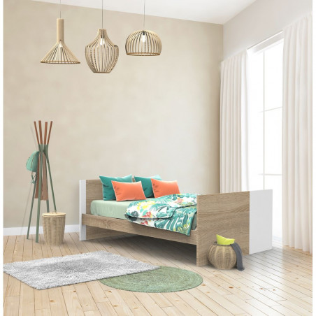 Lit 70x140 évolutif 90/140 x190 Nova SAUTHON Blanc lin