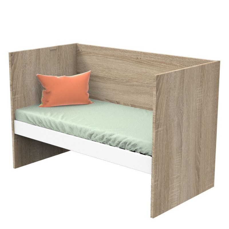 Lit 70x140 évolutif 90/140 x200 Nova SAUTHON Blanc lin