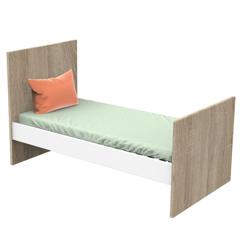 Chambre duo avec little big bed 70x140 SAUTHON Nova Blanc lin