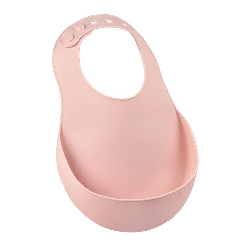 Bavoir en silicone BEABA Old pink