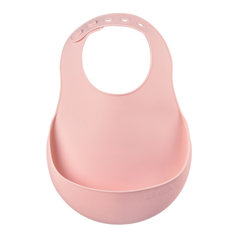 Bavoir en silicone BEABA Old pink