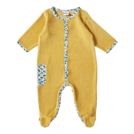 Pyjama en velours moutarde 3m BB&CO Baby pop