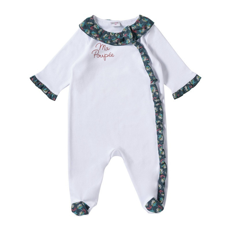 Pyjama en coton "Ma poupée" 1m BB&CO Vintage Flower