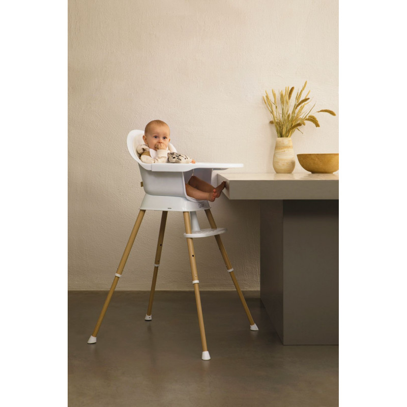 Chaise haute évolutive Ultimo 3 Luxe QUAX Blanc/naturel