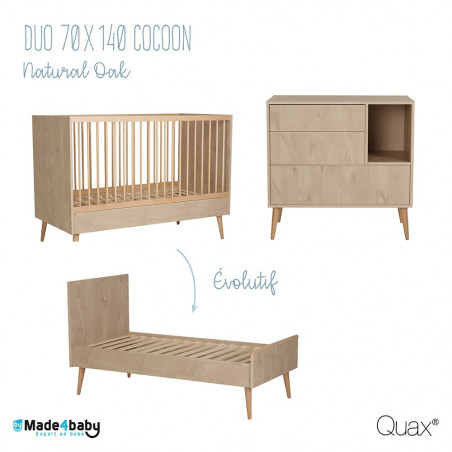 Duo chambre Cocoon 70x140 QUAX Natural Oak