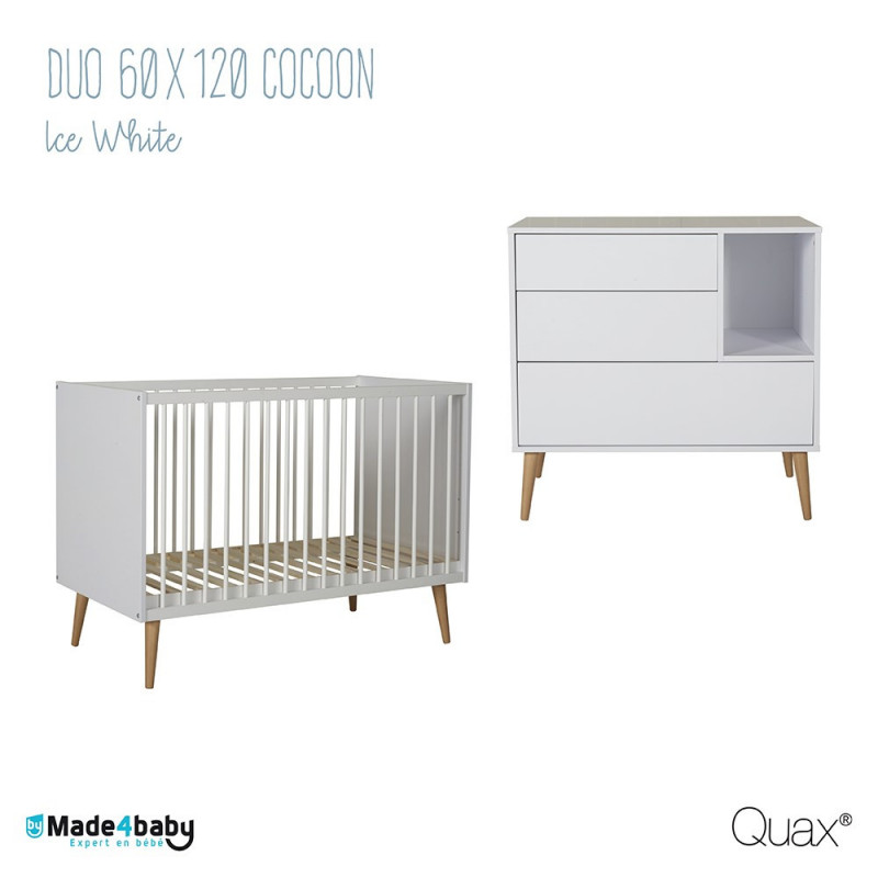 Duo chambre Cocoon 60x120 QUAX Ice white