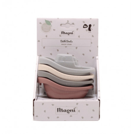 Lot de 4 bateaux de bain paille MAGNI