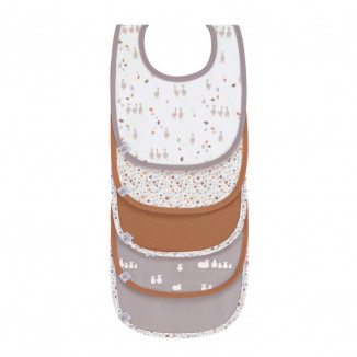 Lot de 5 bavoirs Oie LASSIG Tiny farmer lila