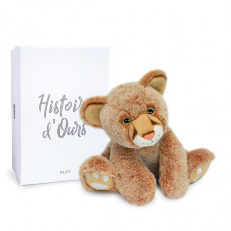 Bébé lion 25cm "Terre sauvage" HISTOIRE D'OURS Marron
