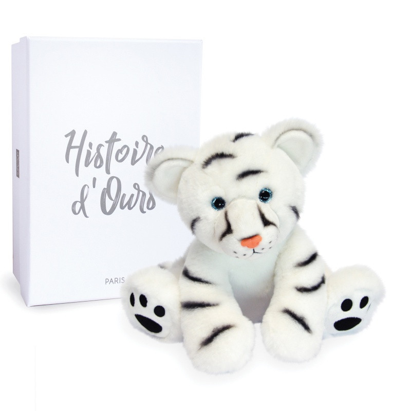 Bébé tigre 25cm "Terre sauvage" HISTOIRE D'OURS Blanc