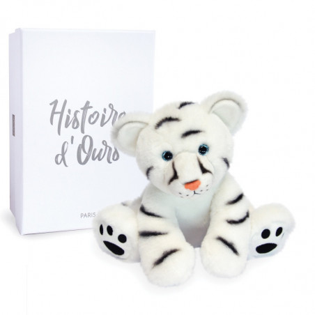 Bébé tigre 25cm "Terre sauvage" HISTOIRE D'OURS Blanc