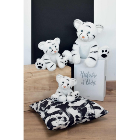 Bébé tigre 35cm "Terre sauvage" HISTOIRE D'OURS Blanc